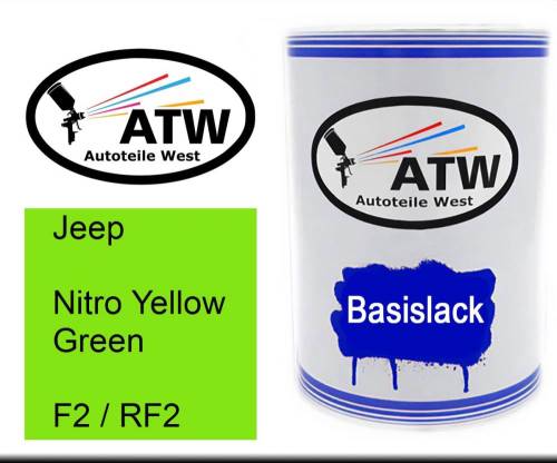 Jeep, Nitro Yellow Green, F2 / RF2: 500ml Lackdose, von ATW Autoteile West.